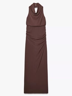 Zara LONG OPEN BACK HALTER
DRESS